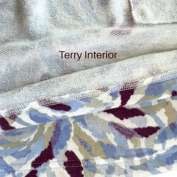 LOU & GREY | NWOT COZY COTTON TERRY TIGER STRIPE CINCH WAIST DRESS POCKETS | SM - Picture 10 of 12